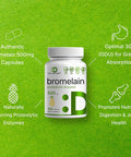 Bromelain Supplement 500mg , 180 Capsules, Optimal Dosage (300 GDU/g) for Digestive Health, Proteolytic Enzyme, Support Joint Health, Anti-Inflammatory & Nutrient Breakdown*