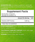 Deal Supplement Citicoline CDP Choline 1000mg Per Serving 120 Capsules Extra Strength Choline Supplements Nootropic B Vitamin Properties Promotes Brain Health Memory & Focus Non-GMO