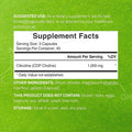 Deal Supplement Citicoline CDP Choline 1000mg Per Serving 120 Capsules Extra Strength Choline Supplements Nootropic B Vitamin Properties Promotes Brain Health Memory & Focus Non-GMO