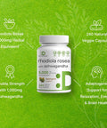 Deal Supplement Rhodiola Rosea with Ashwagandha 5000mg Per Serving 240 Veggie Capsules Max Strength 10:1 Root Extract Adaptogenic Supplements for Relaxation Energy & Brain Health Non-GMO
