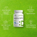 Deal Supplement Alpha GPC 600mg Per Serving 240 Capsules Bioavailable Choline Replenishment Nootropic Brain Health Supplements for Memory and Focus Non-GMO Gluten