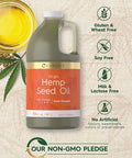 Hemp Seed Oil | 64 fl oz | Virgin, Cold Pressed | with Omega 3, 6, 9 | Vegan, Non-GMO, Gluten Free | by Carlyle