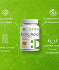 Deal Supplement Folic Acid 1000 Mcg (1 Mg), 500 Coconut Oil Softgels Bioavailable Prenatal Vitamins (Vitamin B9) ÃƒÂ¢Ã¢â€šÂ¬Ã¢â‚¬Å“ 1,667 Mcg Dfe ÃƒÂ¢Ã¢â€šÂ¬Ã¢â‚¬Å“ Easy To Swallow, Non-Gmo, & No Gluten