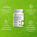 Deal Supplement Bioactive Vitamin B Complex 240 Veggie Capsules - Methylated Multivitamin B Complex & Esterified Vitamin C High Potency & Easy Absorption Immune Energy & Metabolism Supplement Non-GMO