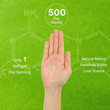 Deal Supplement High Potency Vitamin A 25000 IU 500 Coconut Oil Softgels | Easily Absorbed Natural Fish Liver Oil Source Vitamins for Eye Immune & Skin Health Easy to Swallow Non-GMO