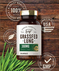 Grass Fed Lung Capsules 300 mg | 250 Pills | with Grass Fed Liver | Non-GMO, Gluten Free Supplement | by Herbage Farmstead