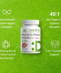 Deal Supplement Myo-Inositol & D-Chiro Inositol Supplement (40:1) 2050mg Per Serving 240 Veggie Capsules with Folate Vitamin D3 & Vitex Complex Women Health Supplements Non-GMO