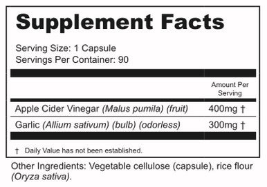 Apple Cider Vinegar and Odorless Garlic 90 Count by BioActive Nutrients