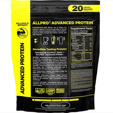 Allmax Nutrition Allpro Advanced Protein 1.5 Lbs Chocolate