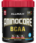 Allmax Nutrition Aminocore: Bcaa Supplement Powder Blue Raspberry 90 Servings