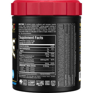 Allmax Nutrition Aminocore: Bcaa Supplement Powder Blue Raspberry 90 Servings