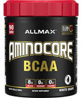 Allmax Nutrition Aminocore: Bcaa Supplement Powder White Grape 90 Servings