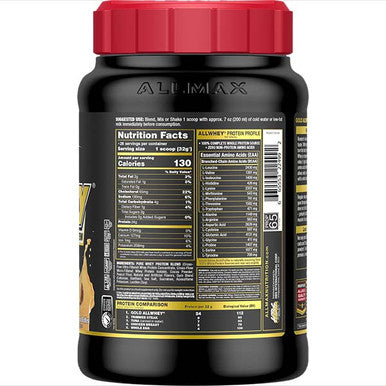 Allmax Nutrition Gold Allwhey: Premium Whey Protein Powder 2 Lb Chocolate Peanut Butter