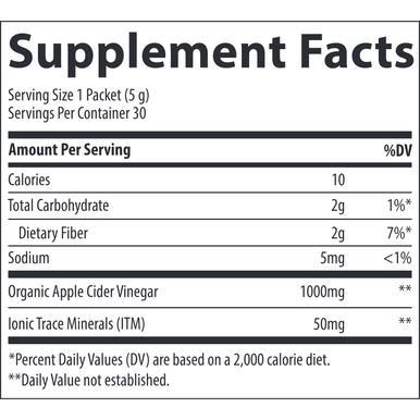 Apple Cider Vinegar Pak 30 packets by Trace Minerals Research