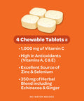 Airborne Citrus Chewable Tablets, 96 Count - 1000Mg Of Vitamin C - Immune Support Supplement