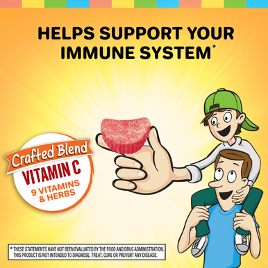 Airborne Kids Assorted Fruit Flavored Gummies, 21 count - 667mg of Vitamin C and Minerals & Herbs Immune Support