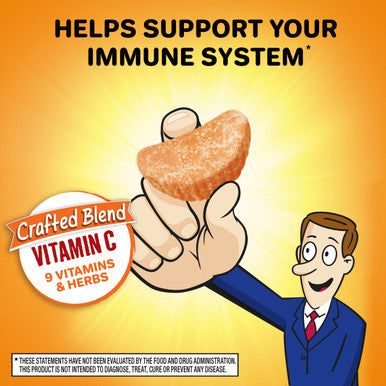 Airborne Orange Flavored Gummies, 1000mg of Vitamin C and Minerals & Herbs Immune Support 21 ct