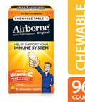 Airborne Citrus Chewable Tablets, 96 Count - 1000Mg Of Vitamin C - Immune Support Supplement