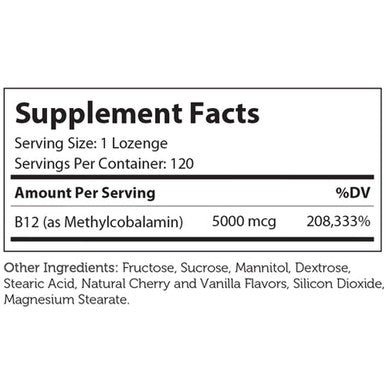 B12 Energizer 120 Lozenges by Advanced Nutrition by Zahler