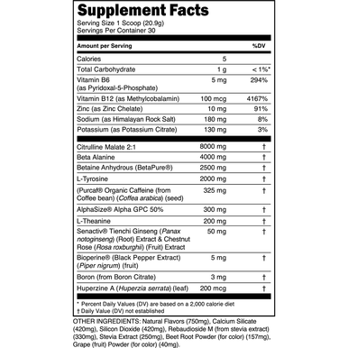 Transparent Labs Bulk Black Pre-Workout Black Cherry 30 Servings