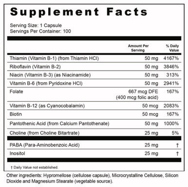 Vitamin B Complex 100 Caps By Bioactive Nutrients