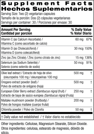 Immune Wellness, Olive Leaf & Oregano, 60 Vegetarian Capsules, Bio Nutrition