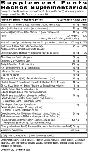 Brain Wellness 60 VCaps By Bio Nutrition Inc
