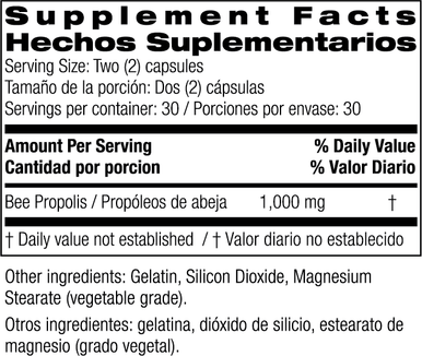 Bee Propolis 60 Caps By Bio Nutrition Inc