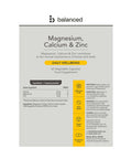 Balanced Magnesium Calcium Zinc 60 Caps
