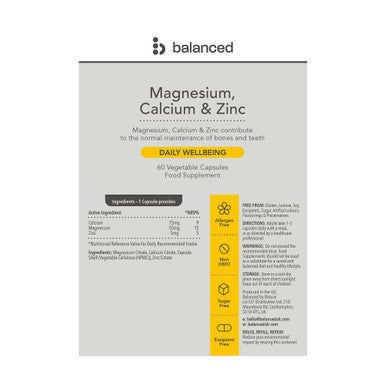 Balanced Magnesium Calcium Zinc 60 Caps
