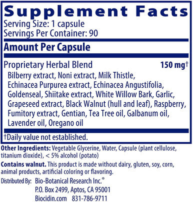 Biocidin Botanicals Biocidin Broad Spectrum 90 Liquid Capsules