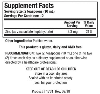 Biotics Research Aqueous Zinc 4 Oz