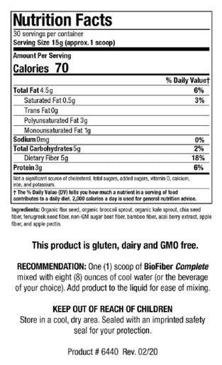 Biotics Research BioFiber Complete 15.9 OZ Supplements