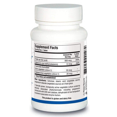 Biotics Research Folic Acid 800 With B12 180 Tablets
