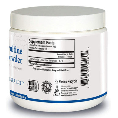 Biotics Research L-Carnitine Powder 4 Oz
