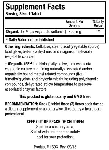 Biotics Research OOrganik-15 180 Tablets