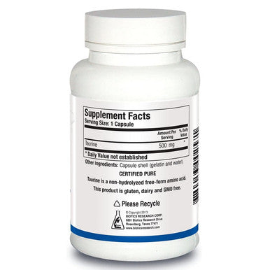 Biotics Research Taurine 100 Capsules