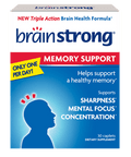 BrainStrong Memory Support Dietary Supplement, Made with Ginkgo Biloba, 30 Ct