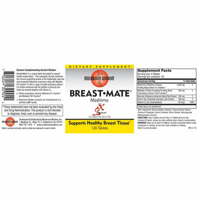 Breast Mate 120 tabs by Mushroom Wisdom, Inc.