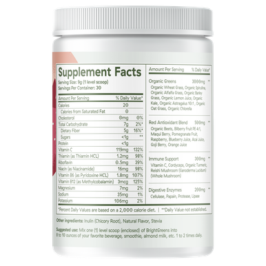 Brightcore brightgreens antioxidant reds Mixed Berry Natural flavour 30 servings-270g