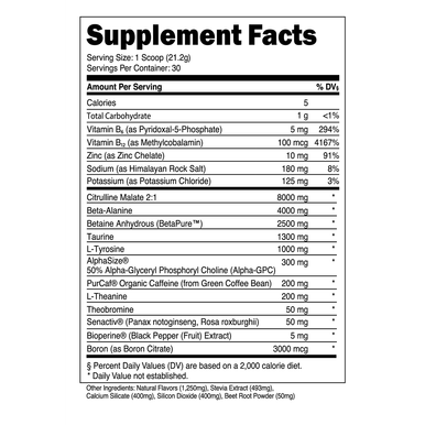 Transparent Labs Bulk Pre-Workout straberry lemonade 30servings