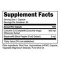 Transparent labs Turmeric Curcumin C3 Complex 60Caps