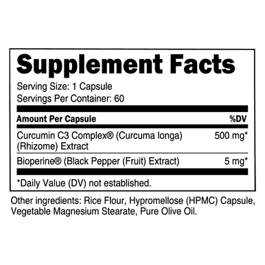 Transparent labs Turmeric Curcumin C3 Complex 60Caps