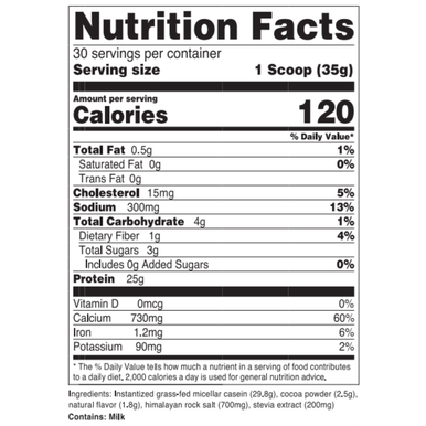 Transparent Labs Grass Fed Casein 30 Servings