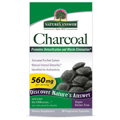 Nature's Answer Activated Charcoal Natural Origin Vegetarian Capsules 90 ea