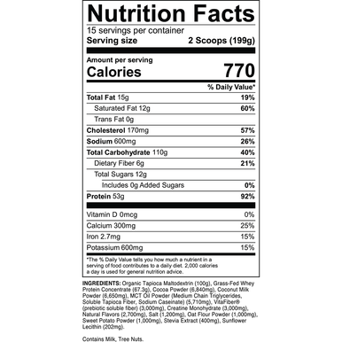 Transparent Labs Mass Gainer chocolate Glaze 15 servings