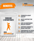 BulkSupplements.com Choline L-Bitartrate Powder - Choline Supplements for Liver - Memory and Focus Supplements (1 Kilogram - 2.2 lbs)