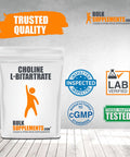 BulkSupplements.com Choline L-Bitartrate Powder - Choline Supplements for Liver - Memory and Focus Supplements (1 Kilogram - 2.2 lbs)