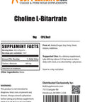 BulkSupplements.com Choline L-Bitartrate Powder - Choline Supplements for Liver - Memory and Focus Supplements (1 Kilogram - 2.2 lbs)
