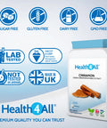 Cinnamon 2000mg 90 Tablets (V) (not Capsules) for Blood Sugar Control Made in The UK by Health4All